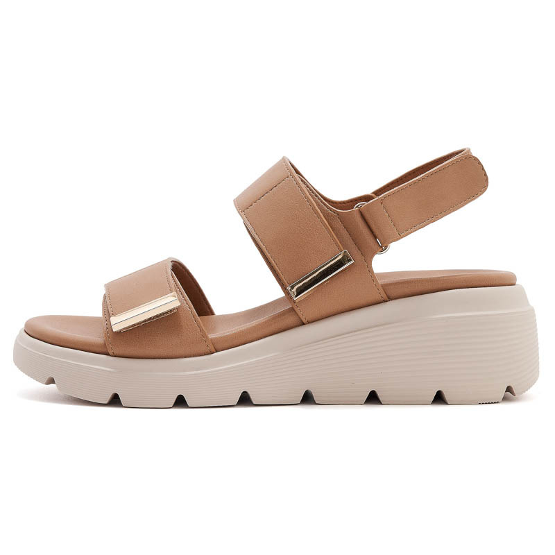 950-2 Verano 2025 Amazon nuevo velcro de metal sandalias de mujer tacones casuales zapatillas de tamaño ligero