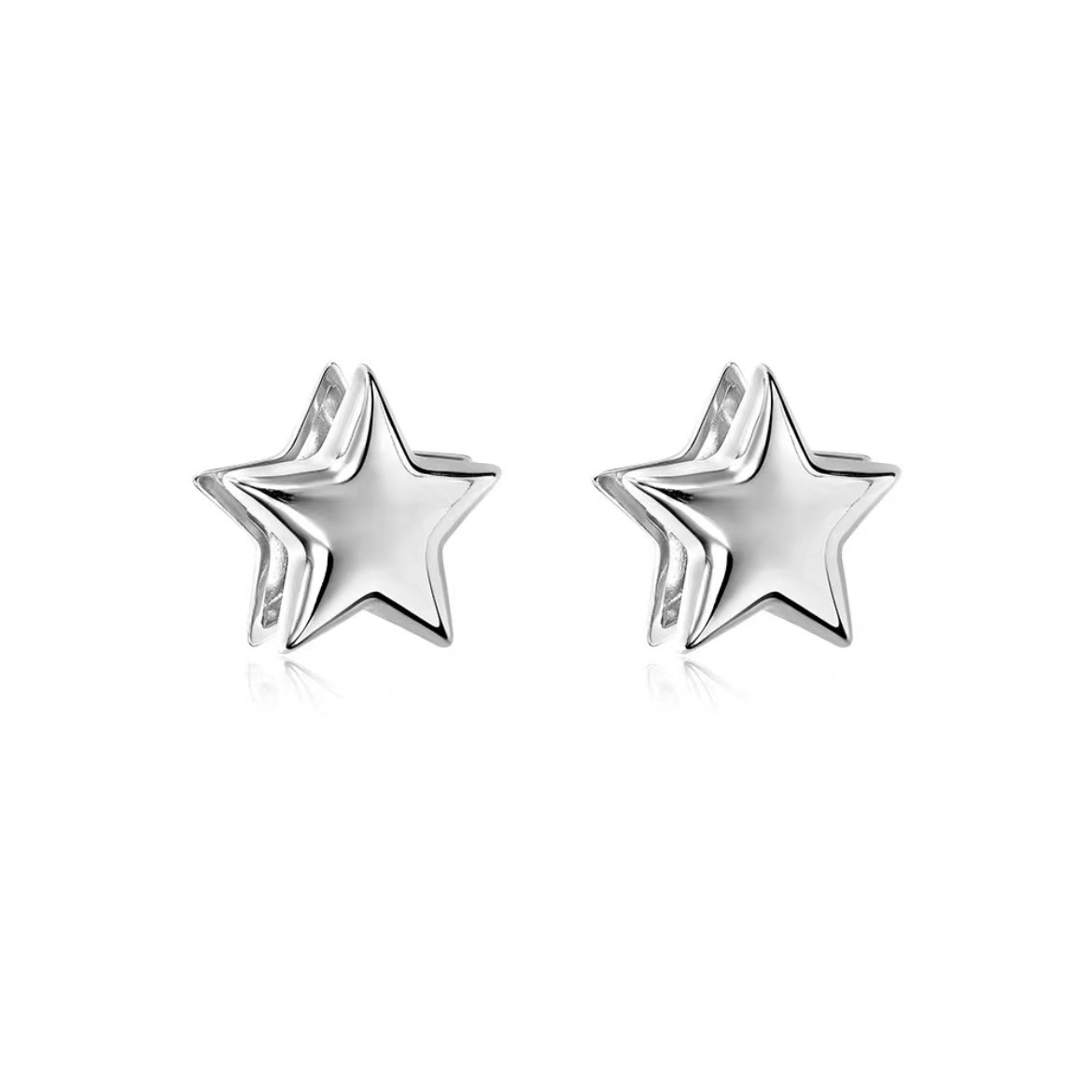 Mode Star Placage Le Cuivre Boucles D'oreilles display picture 5