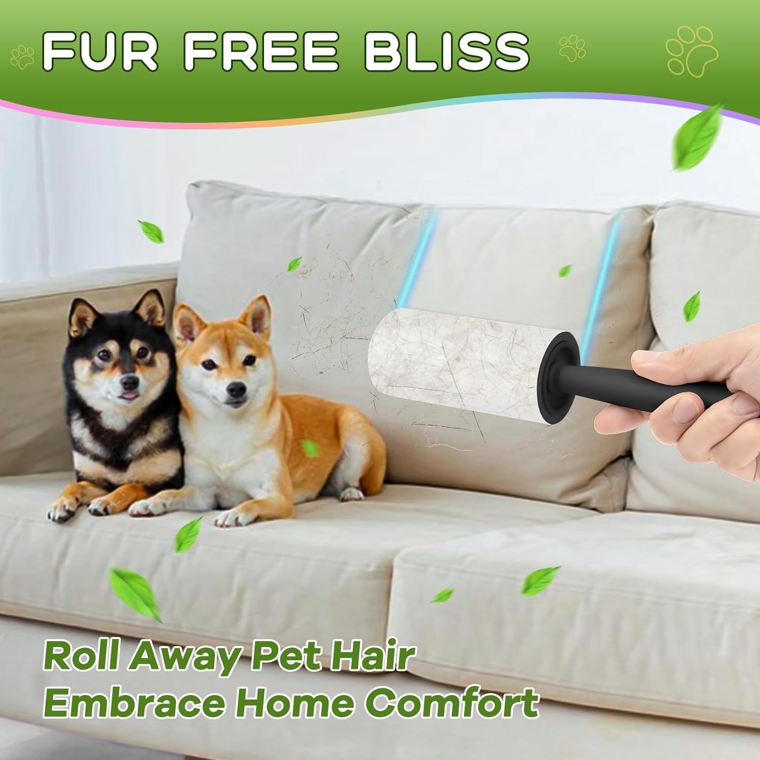 跨境热卖款宠物粘毛滚筒100撕粘毛器斜撕替换粘尘纸 衣物清洁除毛