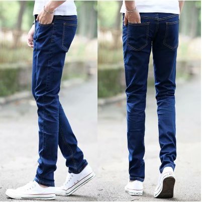 Summer and Spring Men's Thin Elastic Jeans, INSPopular Brand Slim Straight Leg Trendy Long Pants