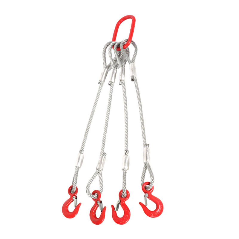 Wire rope complete set of hoisting equipment, lifting hook, wire rope sling, single leg lifting hook