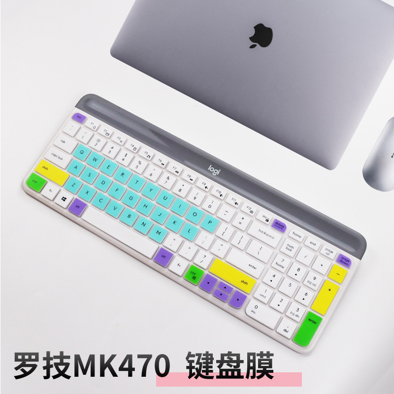 Suitable for Logitech MK470 Keyboard Protective Film K580 Desktop Wireless Notebook Silicone Transparent Keyboard Film