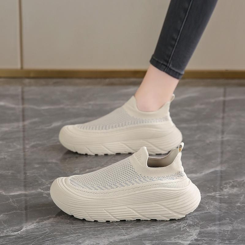 Cross-Border Women's Shoes 2025 Autumn Breathable Mesh Sports Casual Shoes Indoor and Outdoor Running Shoes Thick-Soled Canvas Shoes Cross-Border Women's Shoes 2025 Autumn Breathable Mesh Sports Casual Shoes Indoor and Outdoor Running Shoes Thick-Soled Canvas Shoes