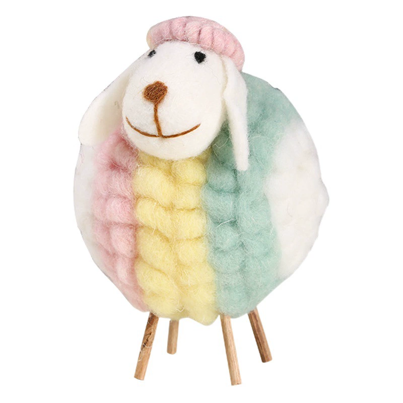Красочные украшения из овец Свет для гостиной Роскошный ТВ-шкаф Винный шкаф Мультфильм Любовь Кукла-овца Интернет-знаменитости Украшения для детской комнаты