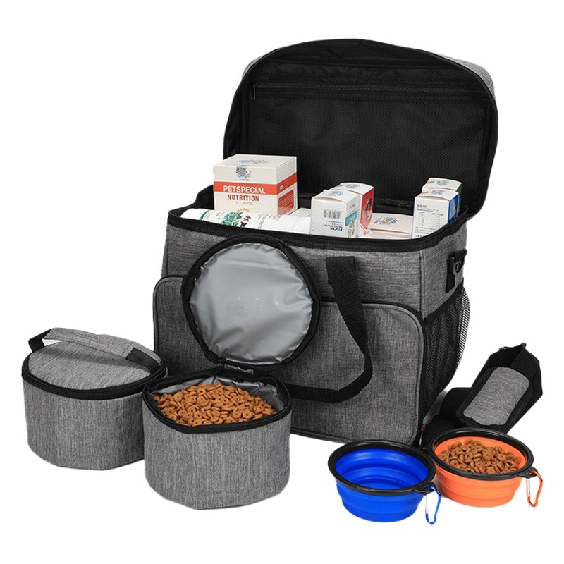 Portátil al aire libre bolsa de almacenamiento para mascotas perro de viaje bolsa de comida al aire libre entrenamiento perro merienda bolsa de merienda