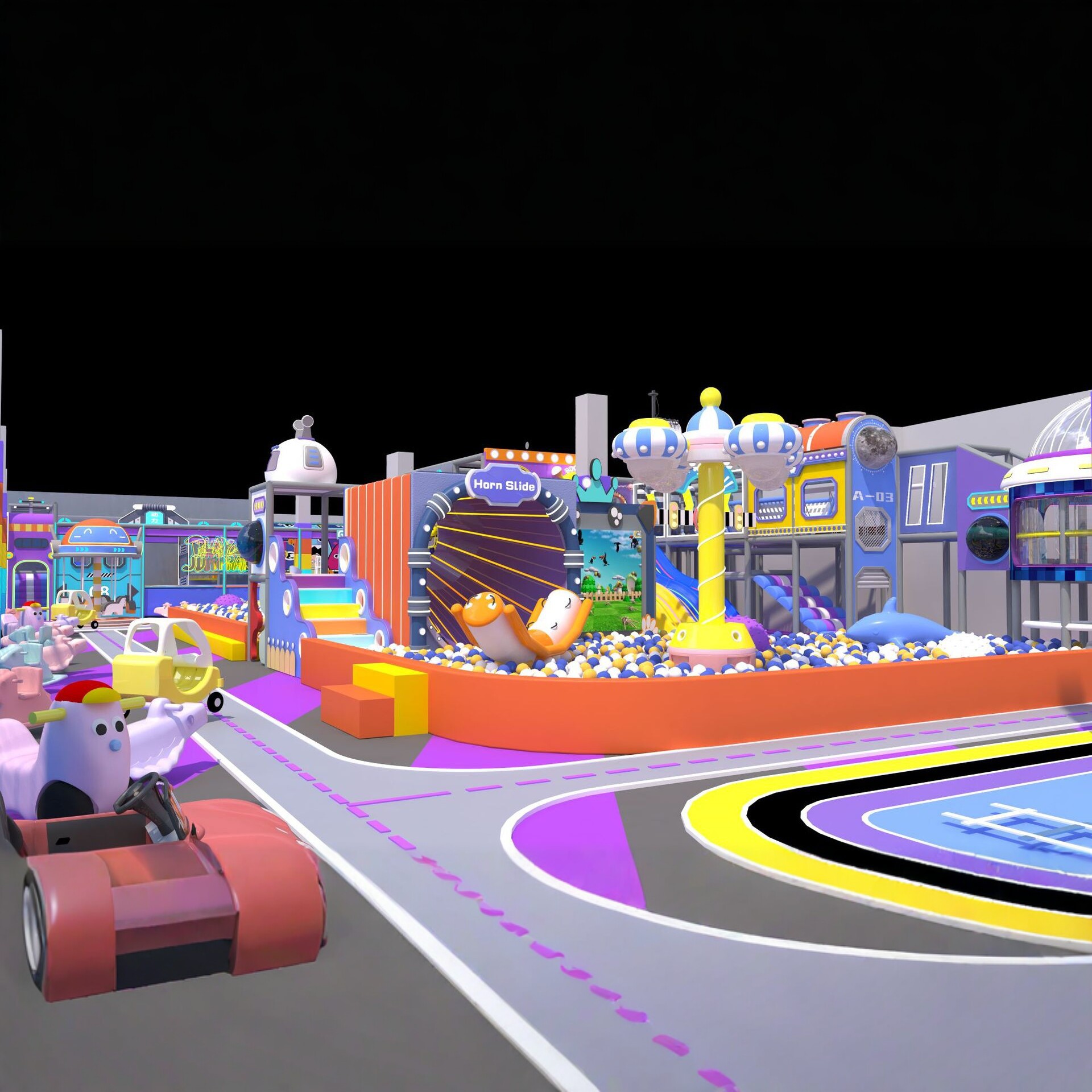 大型室内游乐淘气堡儿童乐园设备儿童商场蹦床滑梯亲子主题游乐场