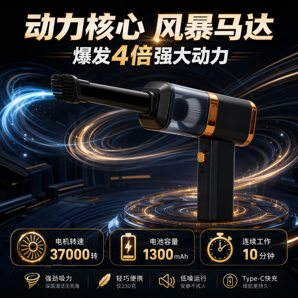 Car Wireless Vacuum Cleaner High Power High Suction Mini Handheld Car Household Indoor Small Electric Vacuum Cleaner