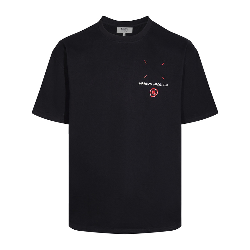 Margiela Mason Margiela Mm6 Loose Large Size Men's and Women's Pure Cotton Short-Sleeved T-Shirt Texture Is a Must-Have in Summer