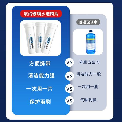 汽车浓缩玻璃水泡腾片夏季去油膜除虫胶清洁剂车用雨刮精四季通用