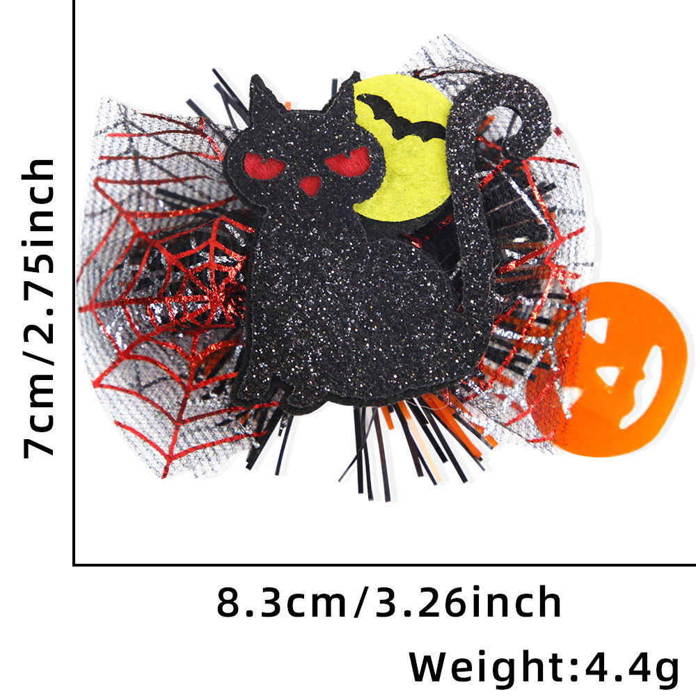 Nuevo Halloween bruja sombrero clip para el cabello para adultos niños fantasmas fiesta decoración tocado murciélago calabaza tarjeta de cabello de malla