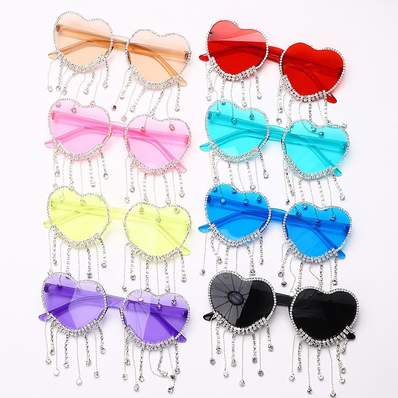 19g Weight Frameless Glasses Structure Sunglasses Classification UV400 Protection, Acrylic Lens Material Polygon Glasses Style Outdoor, Travel Occasion Heart Shape Pattern Women's Gender Simple Style, Classic Style Style Simple Style Classic Style Heart Shape UV400 Protection Acrylic Polygon Frameless Women's Sunglasses 2