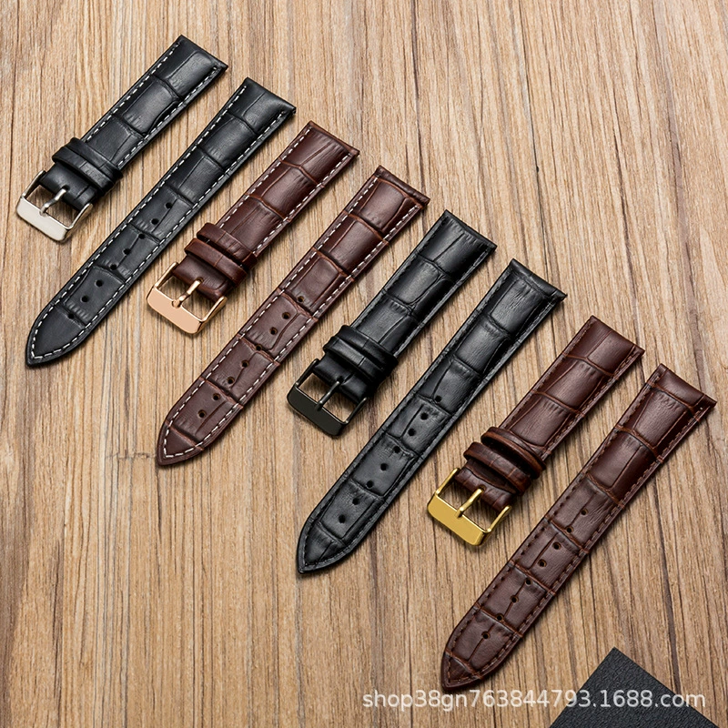 Часы аксессуары первый слой воловьей кожи ремешок унисекс пряжкой часы с пряжкой бамбук кожаный ремешок завод прямых продаж