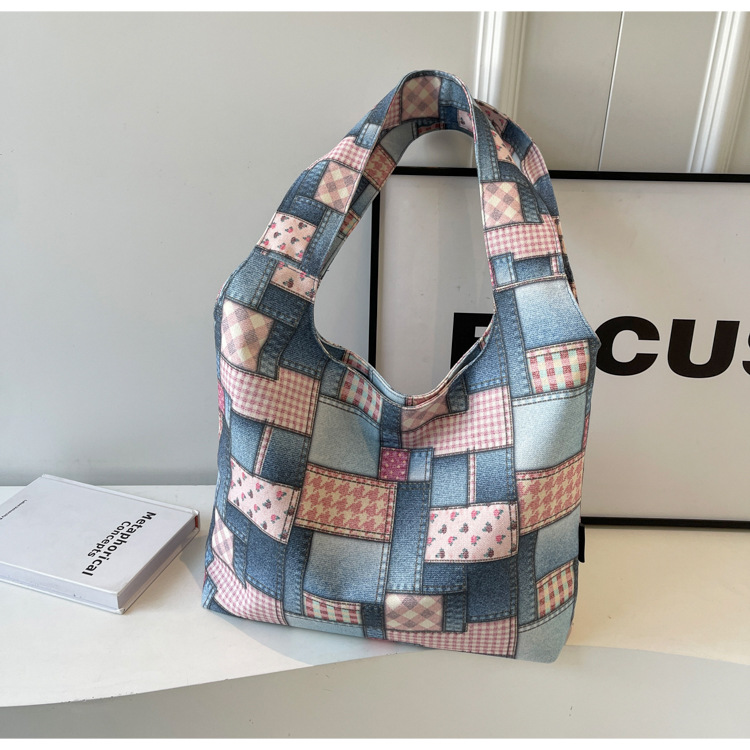 Women's Medium Cloth Plaid Streetwear Zipper Tote Bag display picture 24