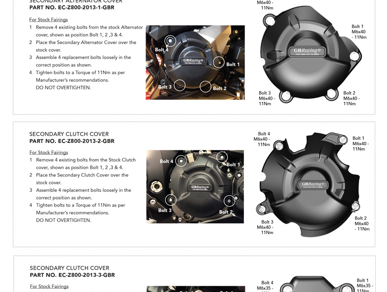 Suitable for Kawasaki Z800/Z800 E 2013-2016 Modified Engine Engine Protective Cover Anti-Fall Side Cover