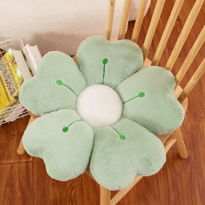 Three-Dimensional Chrysanthemum Flower Pillow Office Cushion Sofa Car Balcony Tatami Bay Window Flower Cushion (Oyuncaq yastıqlar) - green-35cm