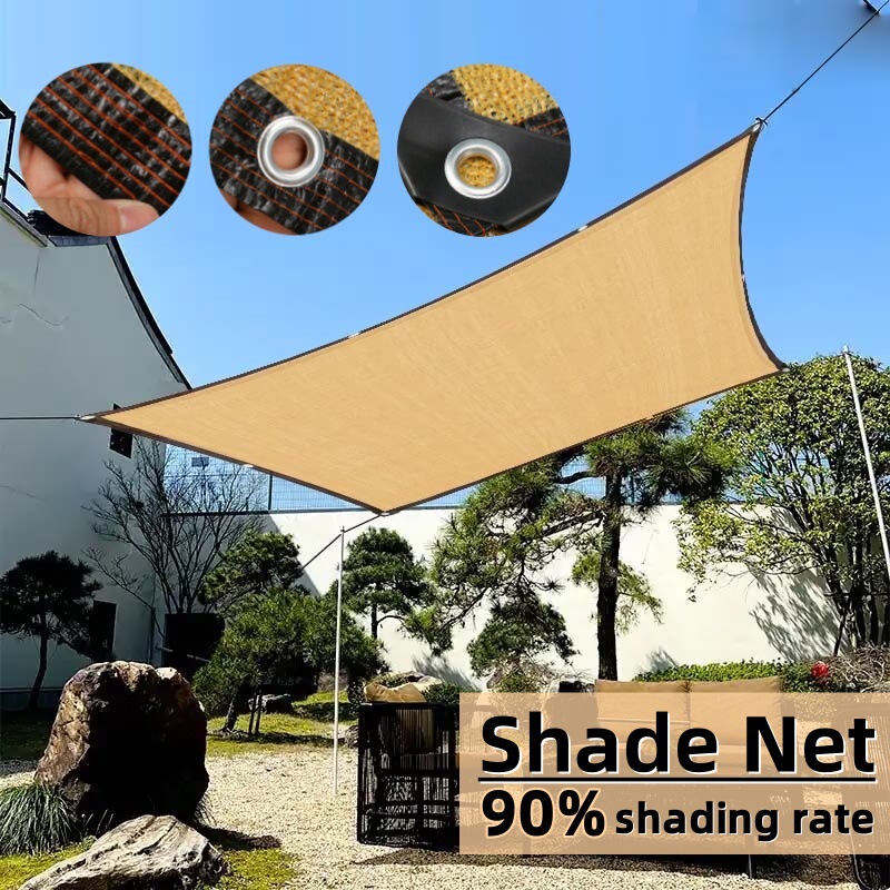 Outdoor Garden Beige Breathable Polyethylene Shade Cloth House Courtyard Grape Rack Ceiling Fence Shade Net Outdoor Garden Beige Breathable Polyethylene Shade Cloth House Courtyard Grape Rack Ceiling Fence Shade Net