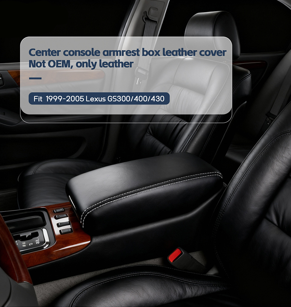 Suitable for 99-05 Lexus Armrest Box Lexus Gs300 Gs400 Gs430 Center Console Armrest Leather Cover