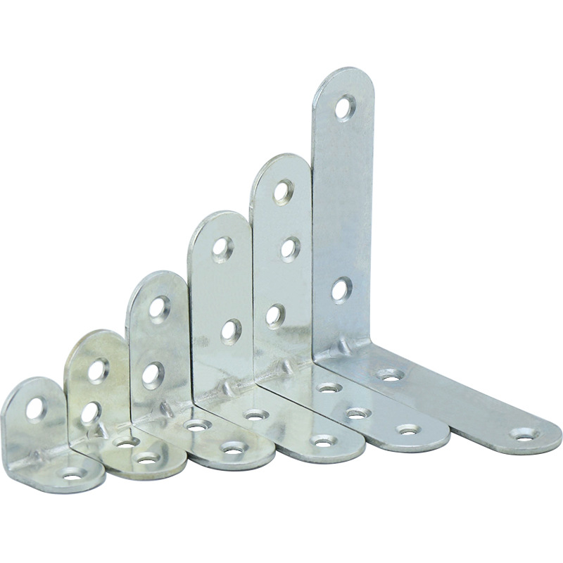 Wholesale corner code angle iron fixed shelf bracket partition 90 degree right angle piece furniture table and chair L-shaped triangle iron