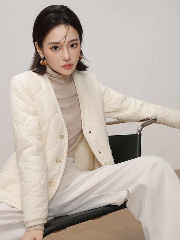 冬季外套女新款夹克加厚韩版袄子冬女小个子高级感填充物羊毛棉服|undefined