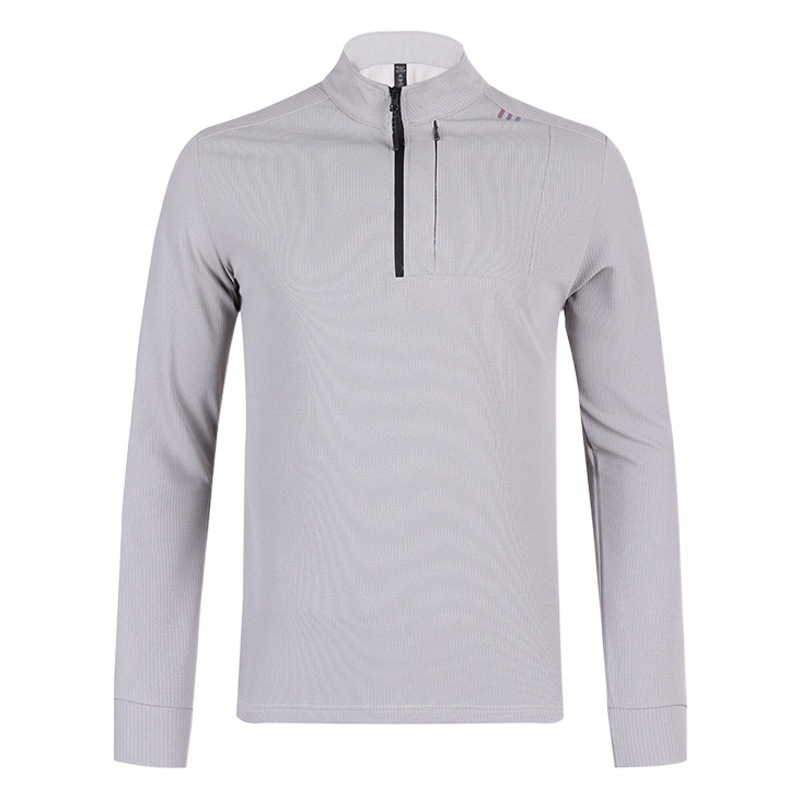 Dijia Spring Men's Half-Zip Fitness Long-Sleeve Shirt Slim-Fit Sports Quick-Dry Shirt Basketball Running Sportswear Casual