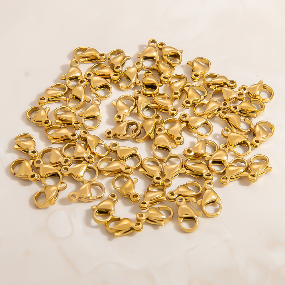 DIY Jewelry Accessories Classification 1000 Pieces Per Pack, 100 PCS/Package Quantity 1000 Pieces Per Pack 100 PCS/Package 304 Stainless Steel Solid Color Spring Coil Lobster Clasp Jewelry Accessories