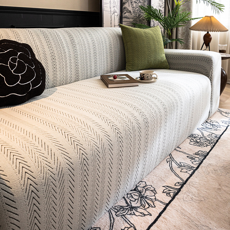 Anti-gato agarre elástico sofá cubierta 2024 nuevo otoño invierno engrosado todo incluido universal recto sofá cubierta toalla de tela