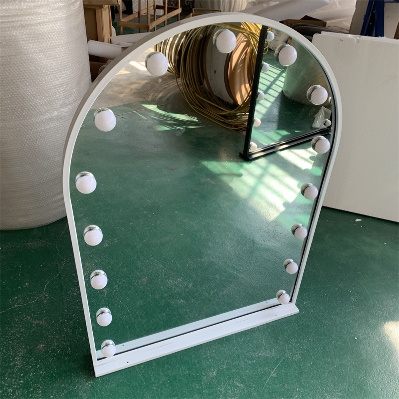 아치 화장거울 80*110 흰색 테두리