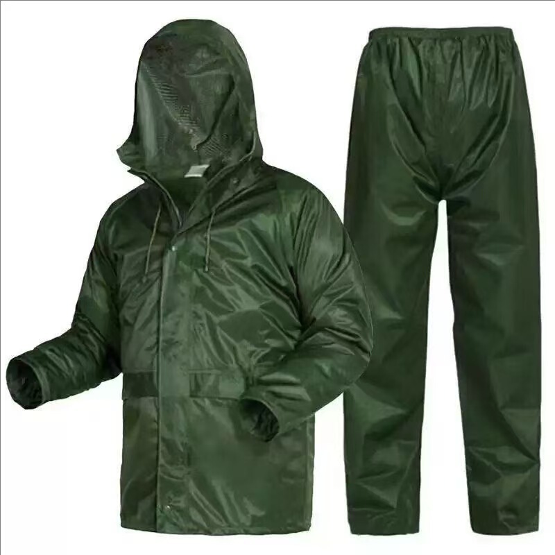 All-Season Wj Split Olive Green Raincoat Set for Emergency Rescue, Portable Double-Layer Raincoat, Breathable Military Green Raincoat All-Season Wj Split Olive Green Raincoat Set for Emergency Rescue, Portable Double-Layer Raincoat, Breathable Military Green Raincoat