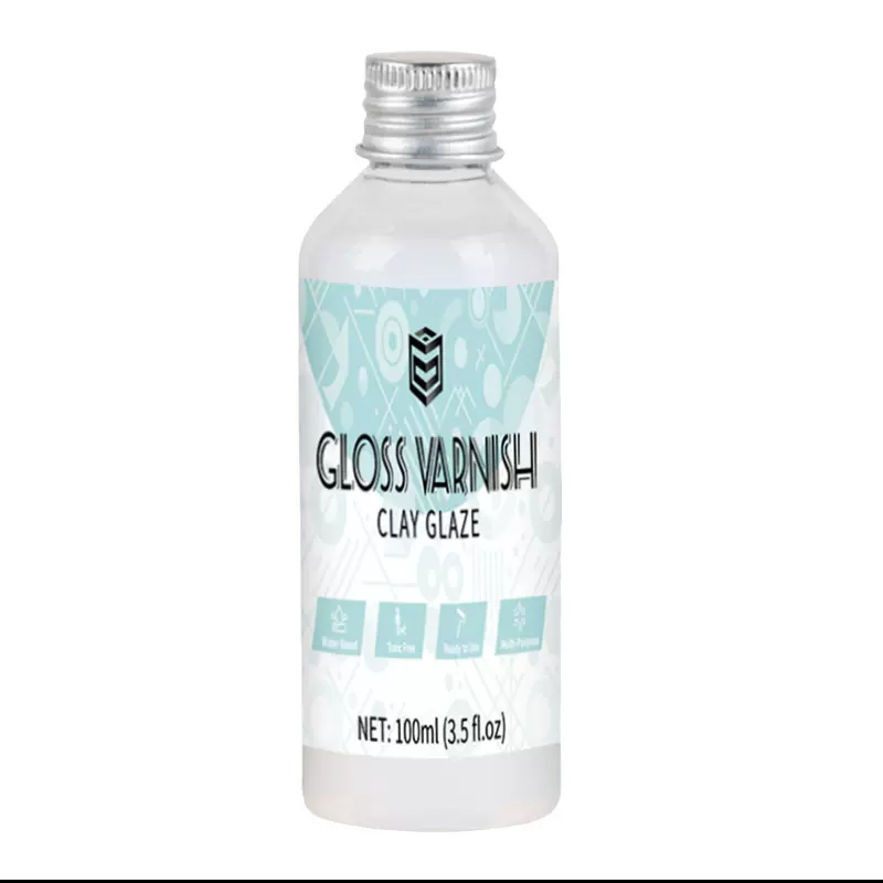 100ML水性亮油粘土石塑黏土软陶泥跨境上光油模型手办防尘增亮釉
