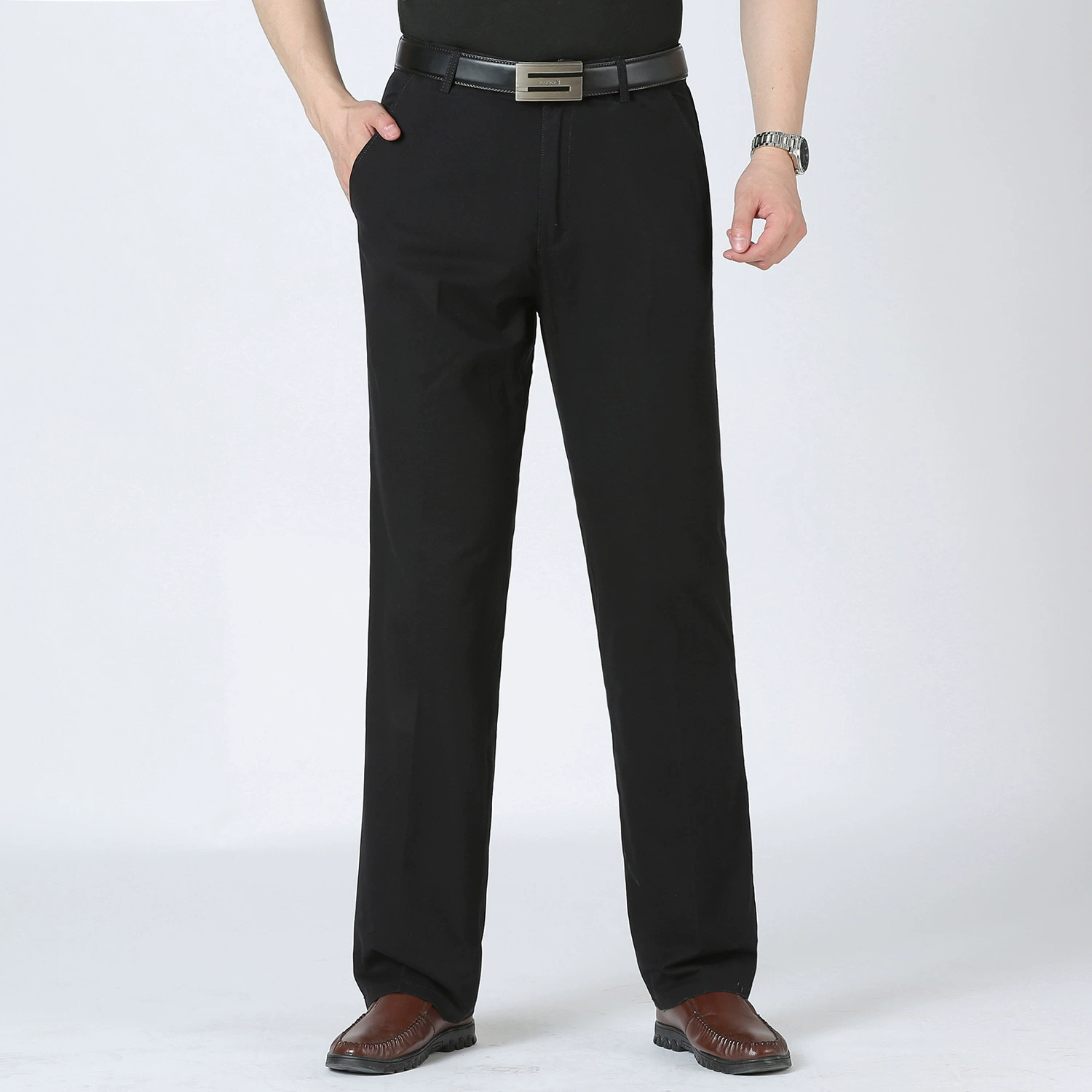 Мужские повседневные брюки среднего возраста 40 лет 50 лет среднего и пожилого возраста хлопковые мужские брюки папа летняя тонкая свободная длинная брюки