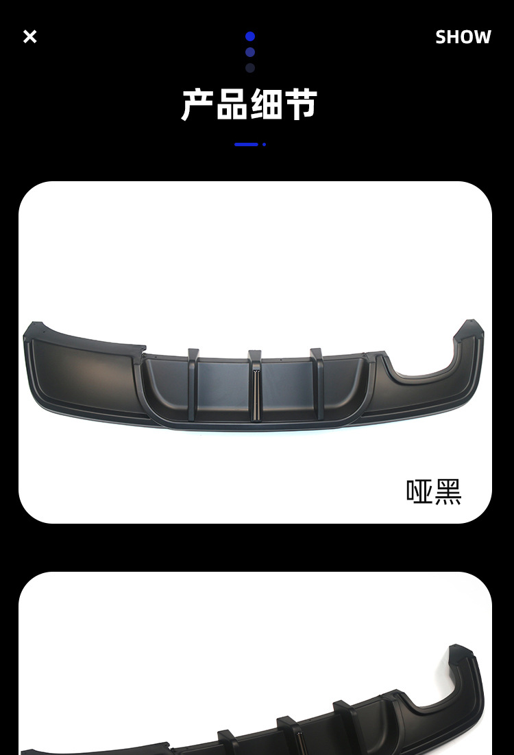 For 07-11 BMW 1 Series E82 Modified MP Style Gloss Black Rear Lip Carbon Fiber Diffuser with Lights