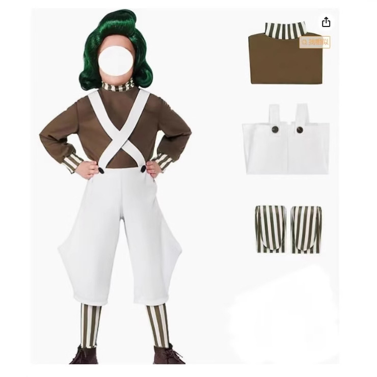 Wonka Charlie and the Chocolate Factory Children's Costumes cos Stage Performance Costumes Cosplay