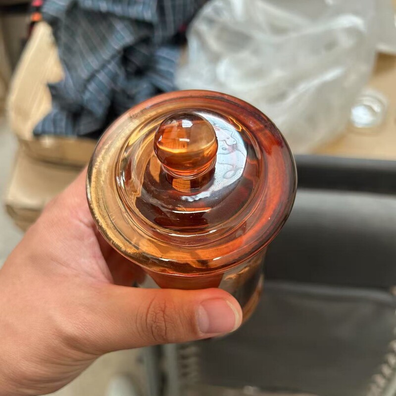 現物茶色アロマキャンドル大豆キャンドルカップ蓋付きガラス茶葉缶室内雰囲気燭台お土産|undefined