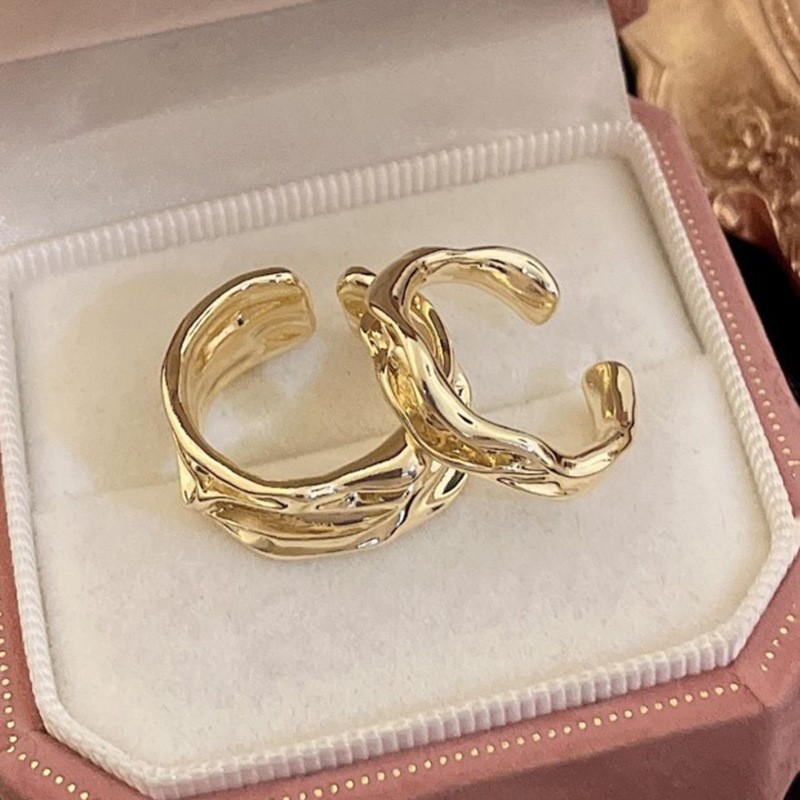 20 # Anillo-Juego de dos piezas-Dorado