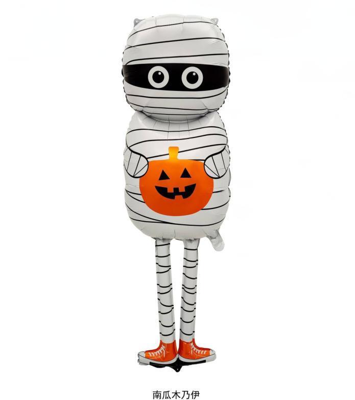 ハロウィーンレーザー幽霊アルミ膜風船ハロウィーンパーティーカボチャ月黒猫造形風船|undefined