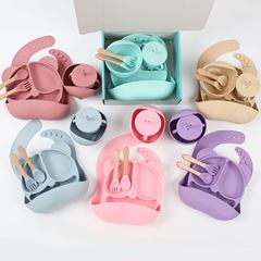 6点セット シリコンベビー食器 離乳食ボウル ベビー用品 子供用品 母子用品 サプライ ディナープレート
