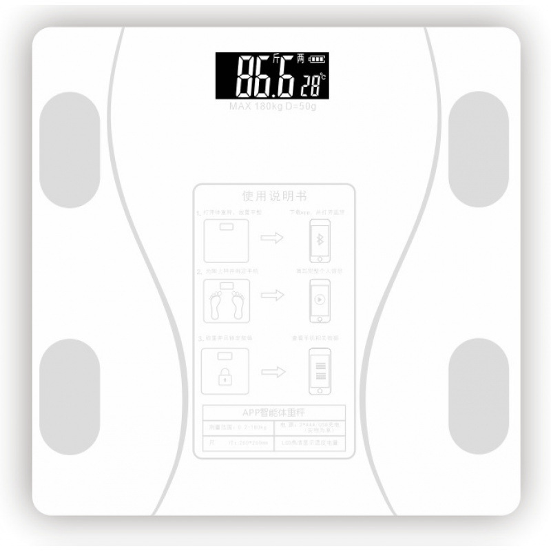 Waistline white bluetooth fat scale✦☆