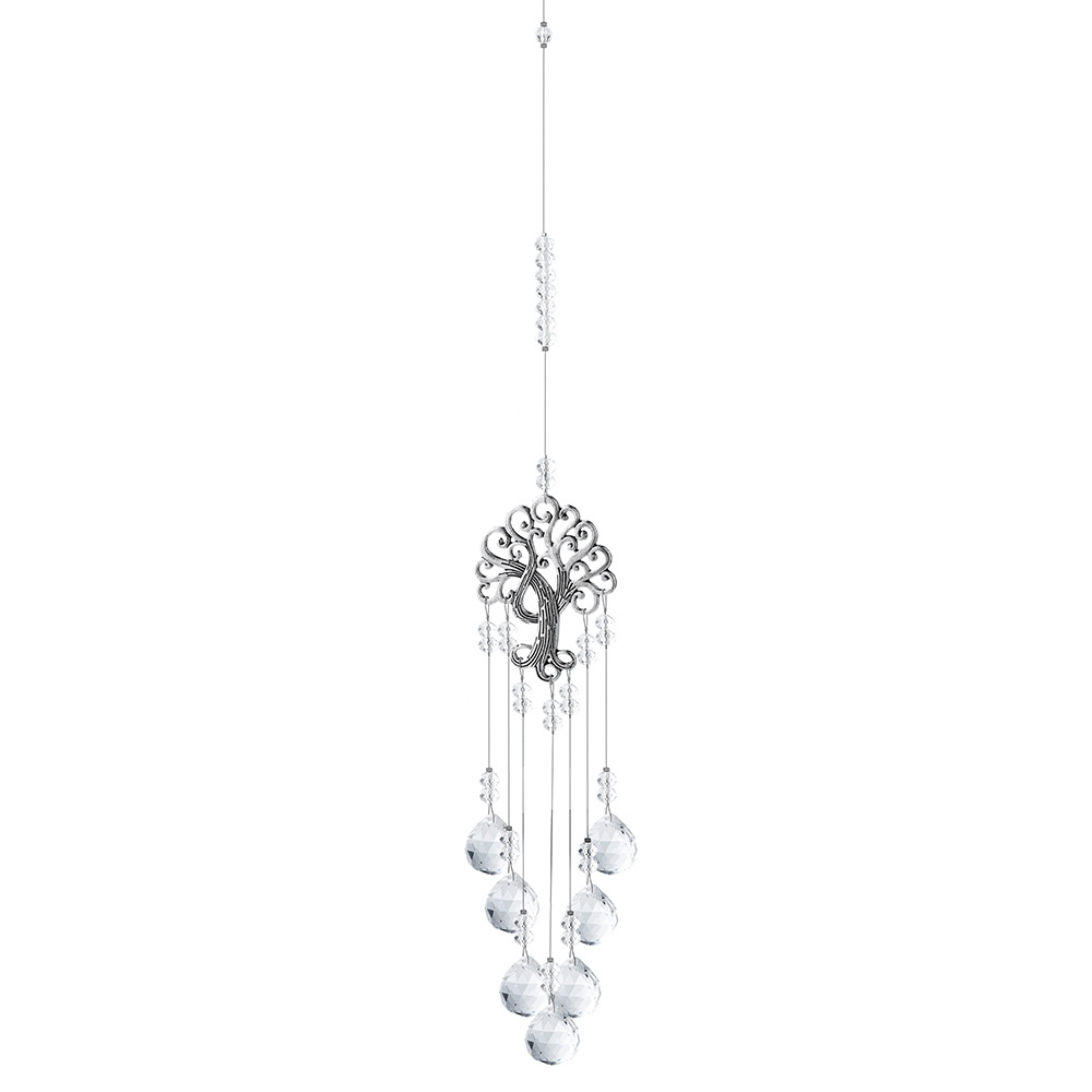 Suministro directo de fábrica suministro transfronterizo Arco Iris jardín decoración Ojo del Diablo Árbol de la vida Crystal Sun Catcher colgante