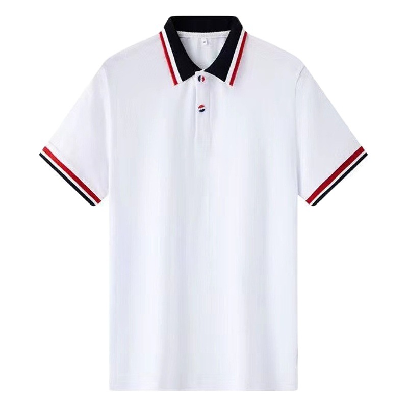 Chopwood Boy Spring and Autumn Style Medium and Large Children's School Short-Sleeve Turn-Down Collar T-Shirt Unisex Campus Style Class Uniform