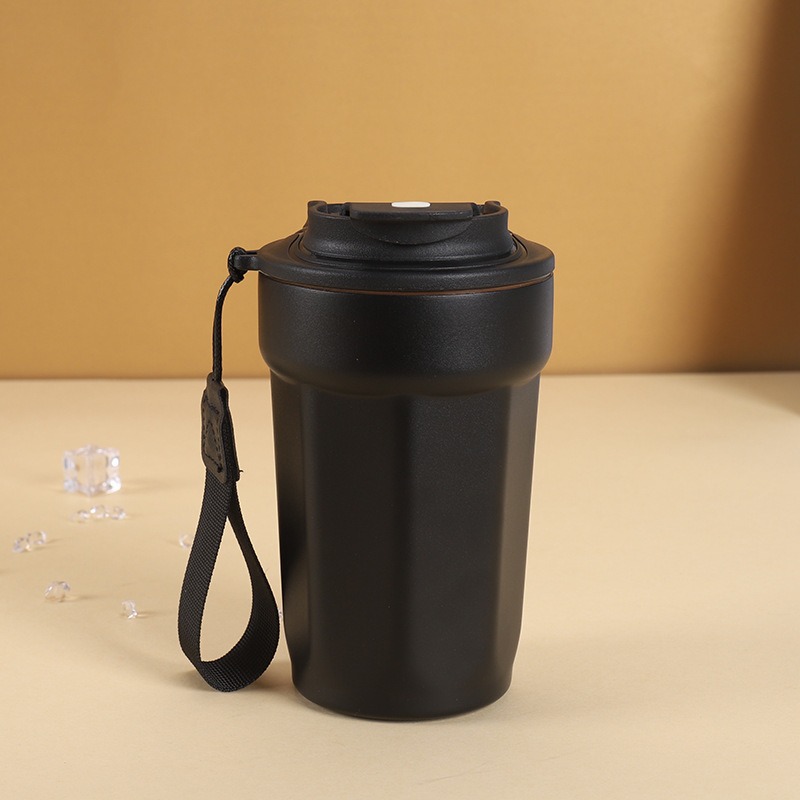 Taza de aislamiento de acero inoxidable 316 sin costura transfronteriza Taza de café de patrón vertical con pantalla de temperatura inteligente Taza de automóvil de oficina Caja de regalo Taza de agua