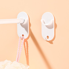 米木.4208帶掛鈎伸縮杆托窗簾杆固定座免釘窗簾杆門帘杆橫杆掛鈎