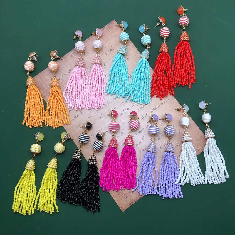 Fashion Miyuki Beads Tassel Earrings Wholesale display picture 1