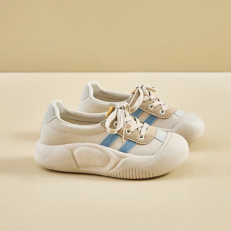 Spring/Summer 2024 Cross-border Women's Single-layer Shoes Korean-style ins White Shoes Thick-soled Casual Breathable Sneakers