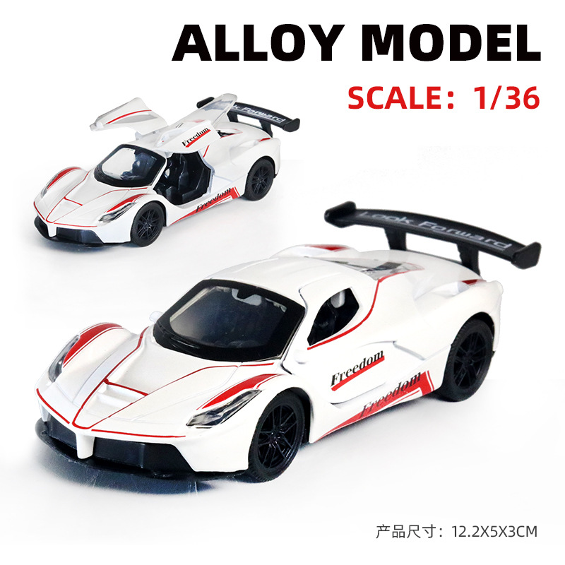 Juguetes de aleación de alta calidad para niños versión de pista modelo de coche deportivo 1: 36 bolsa de coche de puerta abierta