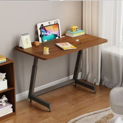 Adjustable Height Desk, Mobile Children's Study Desk, Movable Height-Adjustable Desk with Wheels, Lazy Desk, Computer Desk, Bedside Table
