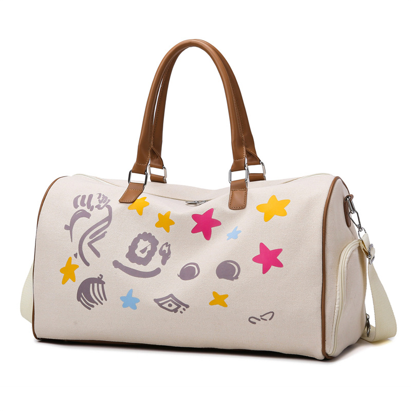 Business reise große kapazität tote mädchen frische leinwand reise mit schuh fach, fitness tasche, gepäck zubehör tasche_voghion.com