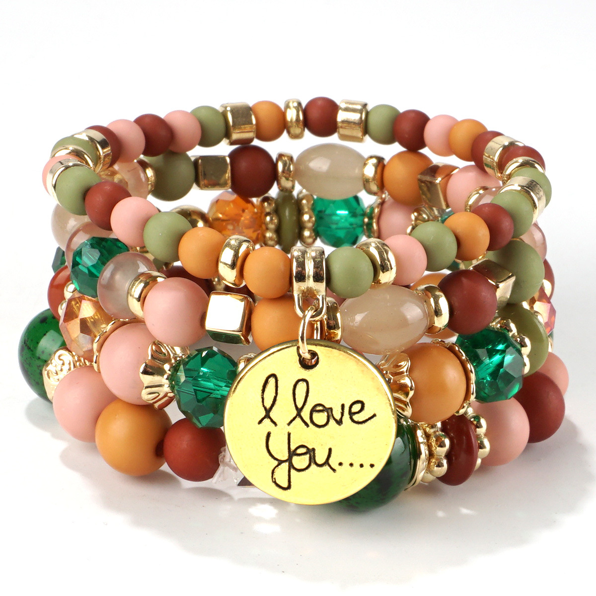 Pulseras bohemias multicapa con cuentas, estilo creativo europeo y americano