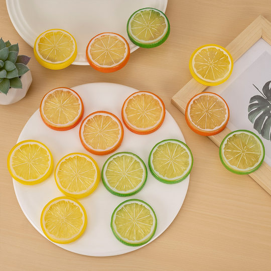 Simulation lemon slice hairpin funny fun cute fruit slice girl side bangs hair card night market stall creativity