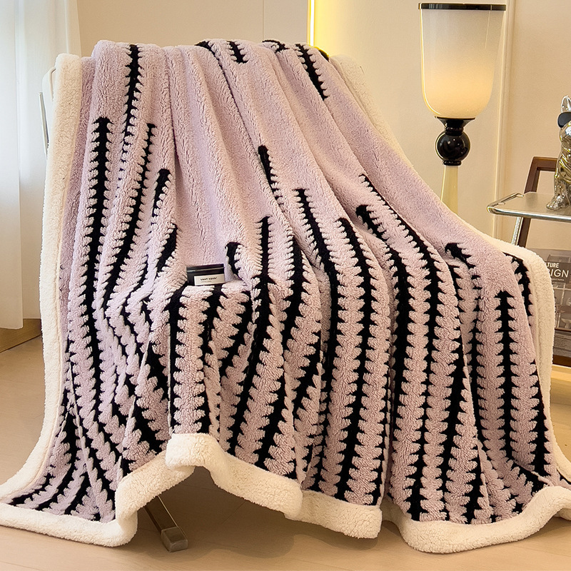 Invierno de cordero mantas de cachemira gruesas mantas de coral de oficina siesta de lana de leche mantas de sofá sopa pequeña edredón