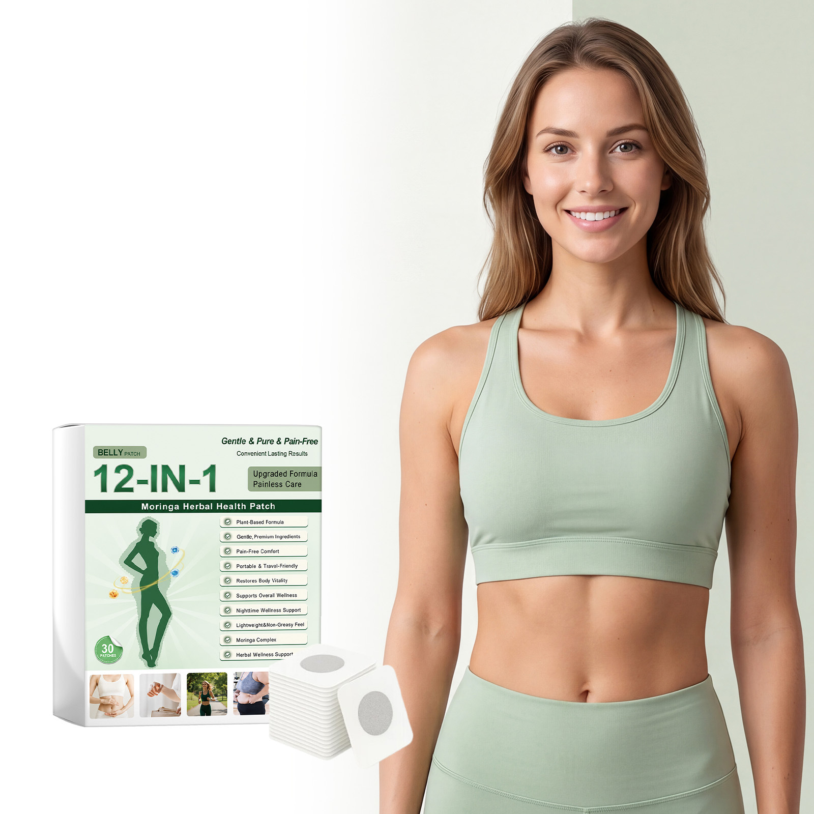 Gentle Navel Patch for Body Shaping, Showcasing Curves and a Graceful Posture, Lightweight and Comfortable on the Skin, Gentle Body Care Patch